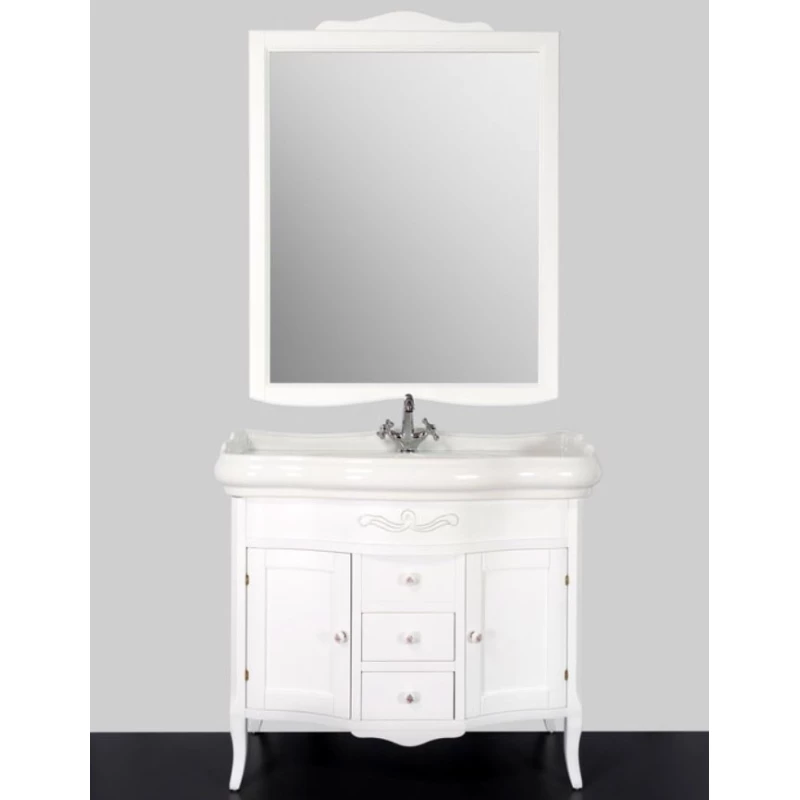 Зеркало 92x116 см белый матовый Tiffany World 364bipuro