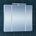 Изображение товара зеркальный шкаф 79,3х73 см белый глянец санта стандарт 113011