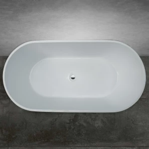 Изображение товара ванна из литьевого мрамора 168x80 см marmo bagno палермо mb-pl170-80