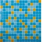 Стеклянная плитка мозаика MIX10 стекло желто-голубой  (бумага)(2,0*2,0*4) 32,7*32,7