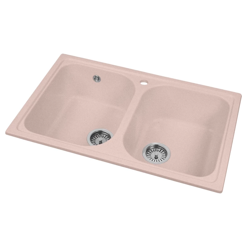 Кухонная мойка AquaGranitEx розовый M-15(315)