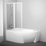 Изображение товара шторка для ванны 92 см ravak vsk2 rosa 150 l белый прозрачное 76l80100z1