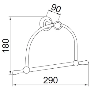 Изображение товара кольцо для полотенец boheme puro 10705