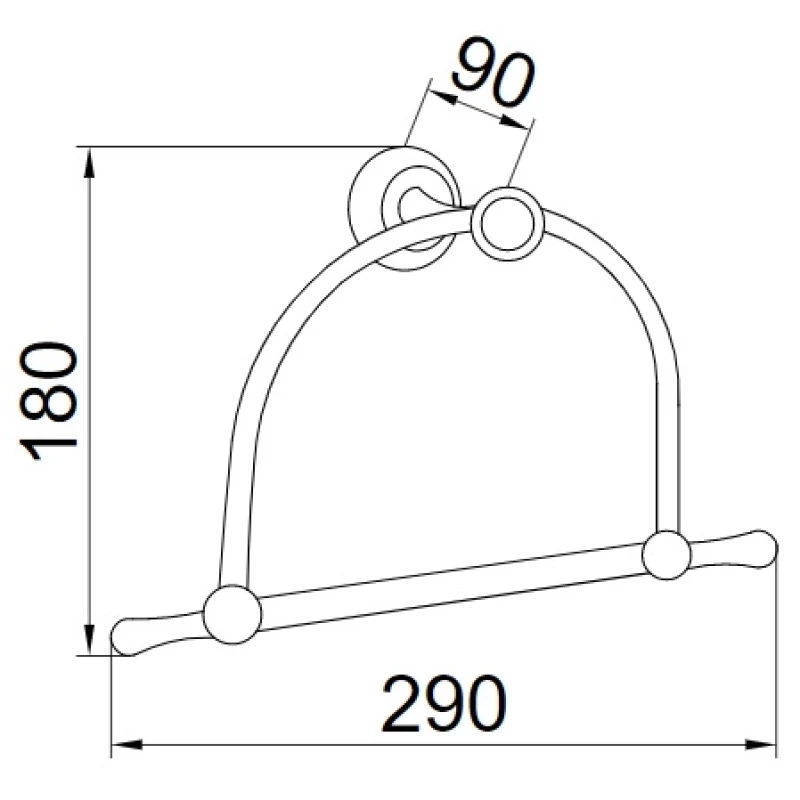 Кольцо для полотенец Boheme Puro 10705