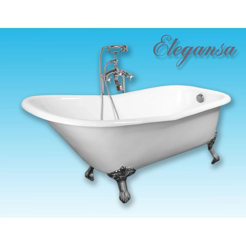 Чугунная ванна 167,6x76,5 см Elegansa Schale Chrome Н0000012