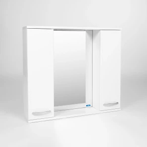 Изображение товара зеркальный шкаф 80x70 см белый viant милан vmil80-zsh