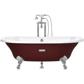 Изображение товара испанская чугунная ванна 170x85 см с противоскользящим покрытием roca newcast bordeaux 233650003