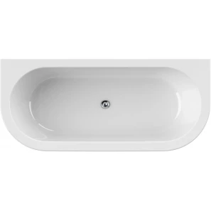 Изображение товара акриловая ванна 180x79 см cezares slim slim wall-180-80-60-nero-set