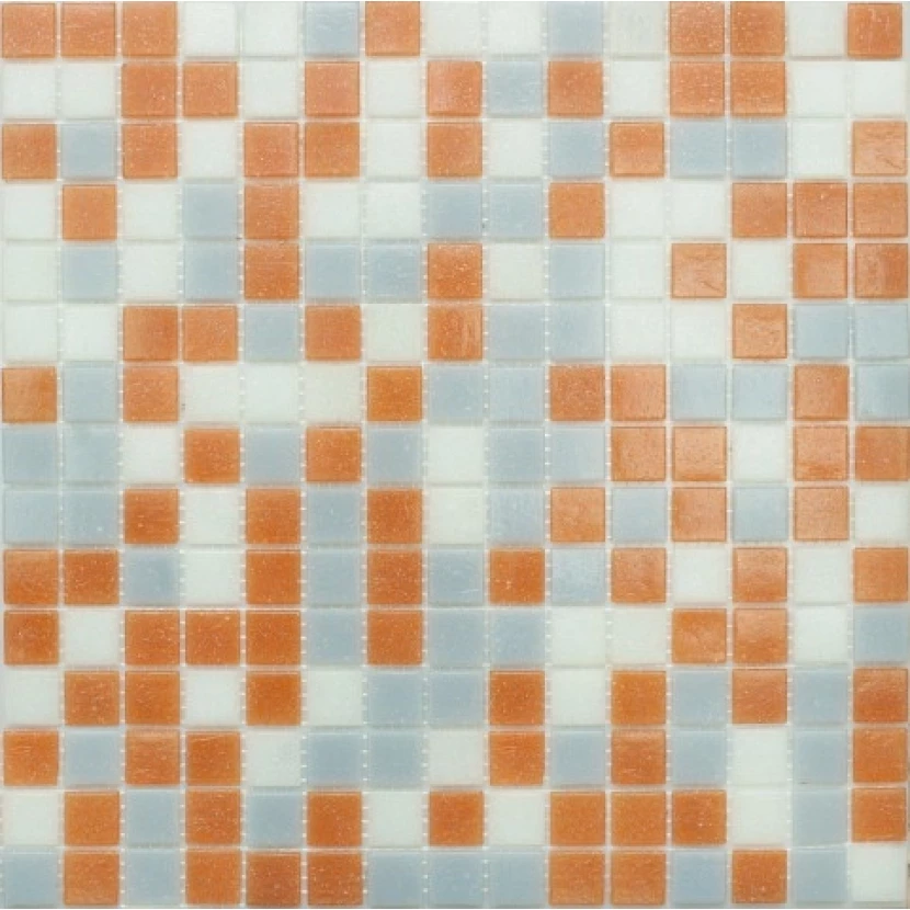 Стеклянная плитка мозаика MIX13 стекло серо-розовый  (бумага)(2,0*2,0*0,4) 32,7*32,7