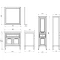 Комплект мебели белый серебряная патина 86 см с зеркалом ASB-Woodline Гранда - 7