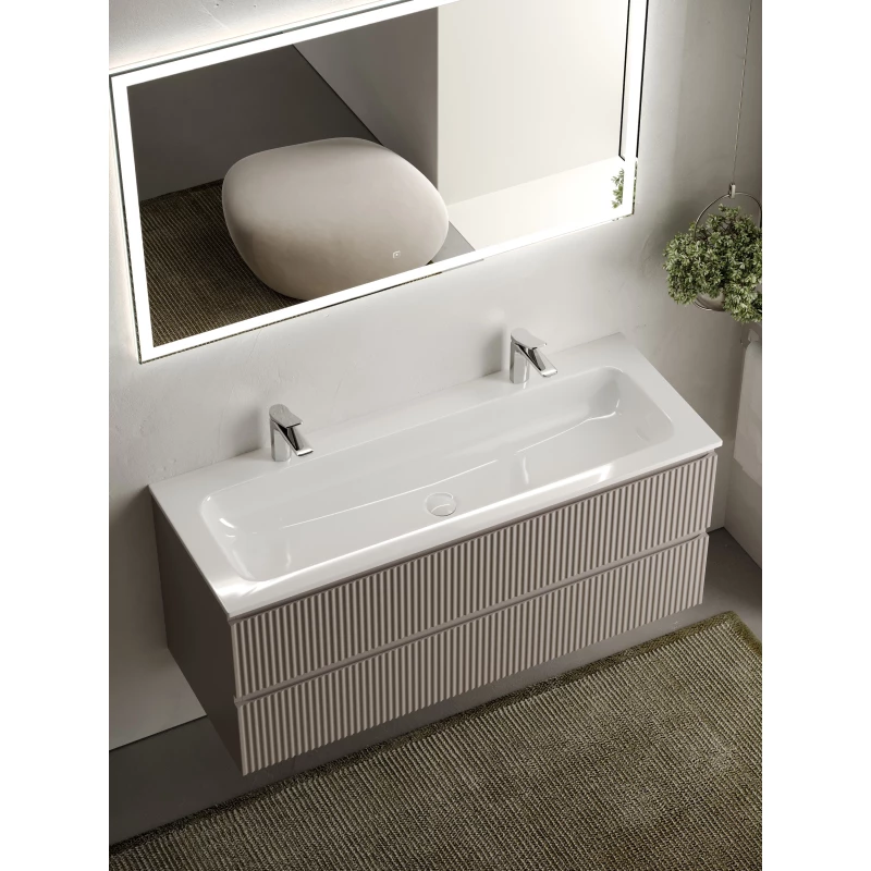 Комплект мебели серый матовый 121 см Sancos Snob R SNR120SM + CN7016 + CI1200