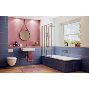 Изображение товара шторка для ванны 119 см ambassador bath screens 16041112 прозрачное