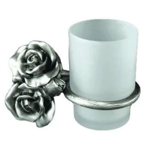 Изображение товара стакан с держателем серебро art&max rose am-0914-t