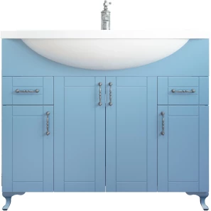 Изображение товара комплект мебели голубой матовый 100,5 см sanflor глория c000005715 + 1.wh11.0.255 + c000005703