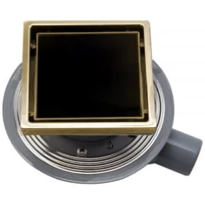 Изображение товара душевой трап 144x144/50 мм золотой/черный глянец pestan confluo standard black glass gold 1 13000152