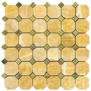 Мозаика Natural Octagon 7M073 7M068-BP Оникс, Мрамор желтый, зеленый 30,5x30,5