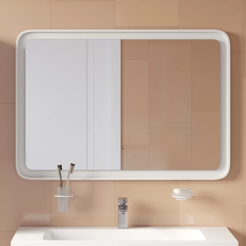 Зеркало 100x70 см белый матовый IDDIS Esper ESP1000i98