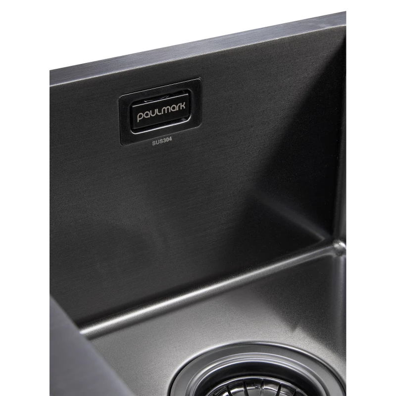 Кухонная мойка Paulmark Osser вороненая сталь PM527844-GM