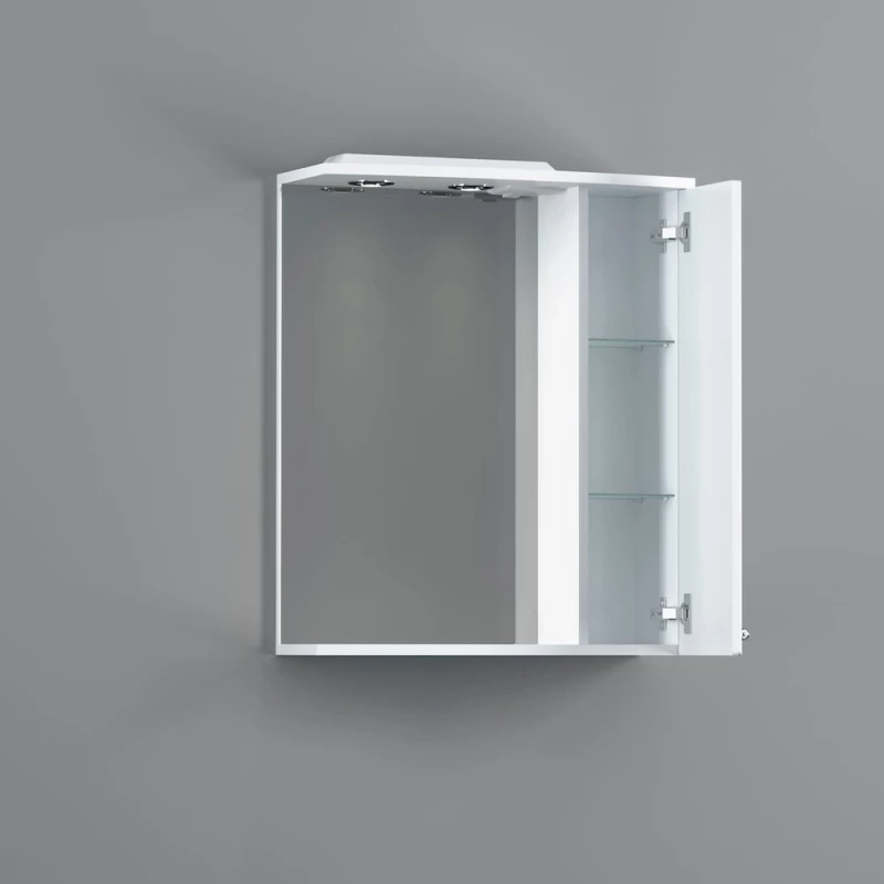 Зеркальный шкаф 60x75 см белый глянец R Damixa Palace One M41MPR0601WG