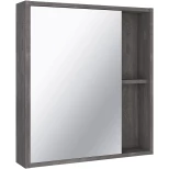 Изображение товара зеркальный шкаф 60x65 см железный камень l/r runo эко 00-00001325