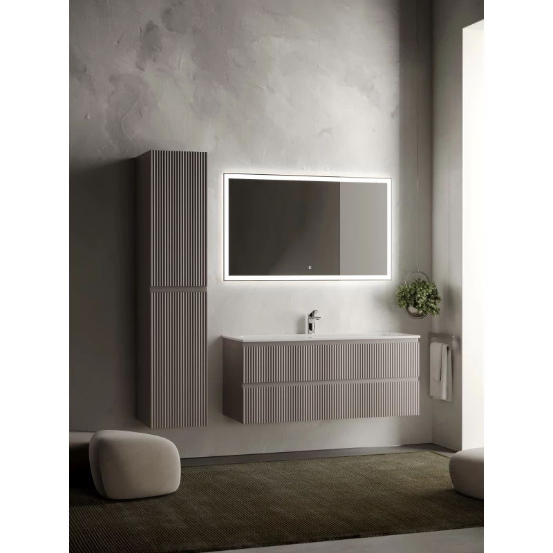 Комплект мебели серый матовый 121 см Sancos Snob R SNR120SM + CN7017 + CI1200