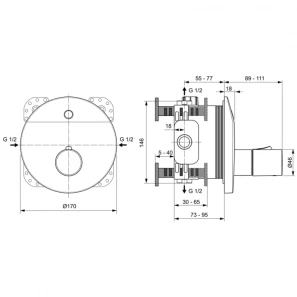 Изображение товара инфракрасная электроника для душа со смешиванием ideal standard ceraplus a6156aa