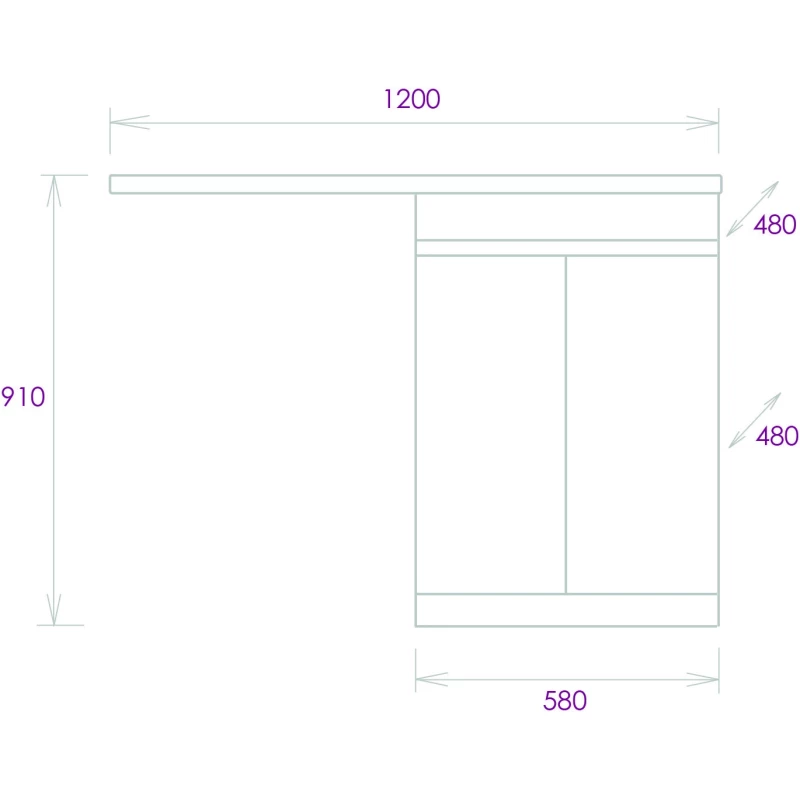 Комплект мебели белый глянец 120 см Onika Милтон Нова 105802 + FC-00001870 + 210018