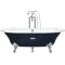 Чугунная ванна 170x85 см с противоскользящим покрытием Roca Newcast Navy Blue 233650004 - 3
