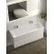 Комплект мебели белый матовый 121 см Sancos Snob R SNR120W + CN7016 + CI1200 - 4