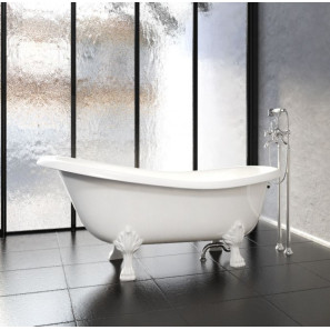 Изображение товара ванна из литого мрамора белые ноги 170x79 см astra-form роксбург 01010032