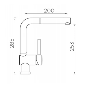 Изображение товара смеситель для кухни schock piega-d хром/магнолия 710357