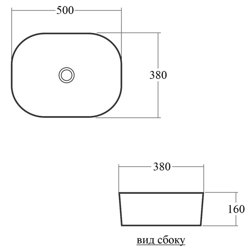 Раковина 50x38 см Bond Cube S63-500