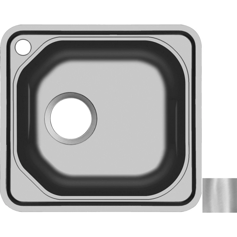Кухонная мойка матовая сталь Ukinox Компакт CMM465.435 -GT5K 1C