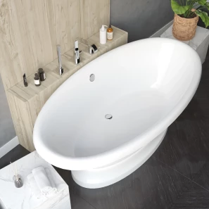 Изображение товара ванна из литьевого мрамора 180x90 см marmo bagno аззуро mb-a180-90