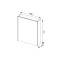 Зеркальный шкаф 60x75 см белый Aquanet Латина 00179942 - 3