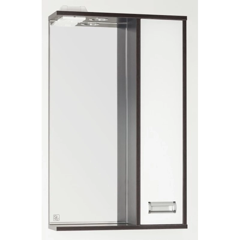 Зеркальный шкаф 50x83 см венге/белый глянец Style Line Панда Стиль ЛС-00000086