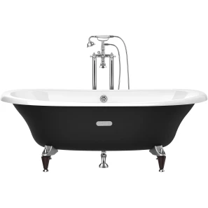 Изображение товара испанская чугунная ванна 170x85 см с противоскользящим покрытием roca newcast black 233650002