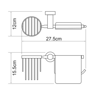 Изображение товара держатель туалетной бумаги и освежителя воздуха wasserkraft donau k-9459