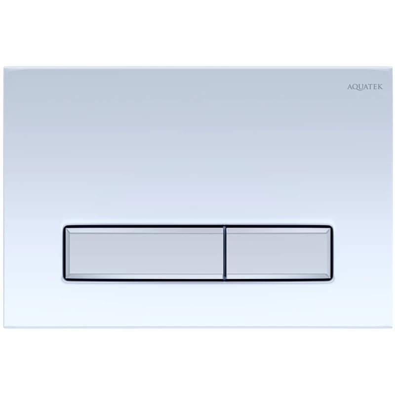 Смывная клавиша Aquatek Slim белый глянец/никель KDI-0000022