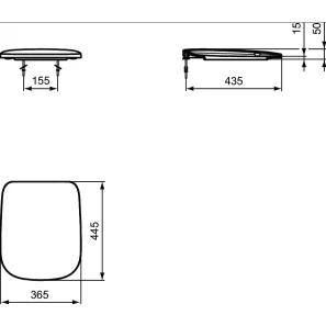 Изображение товара сиденье для унитаза с микролифтом ideal standard esedra t318101
