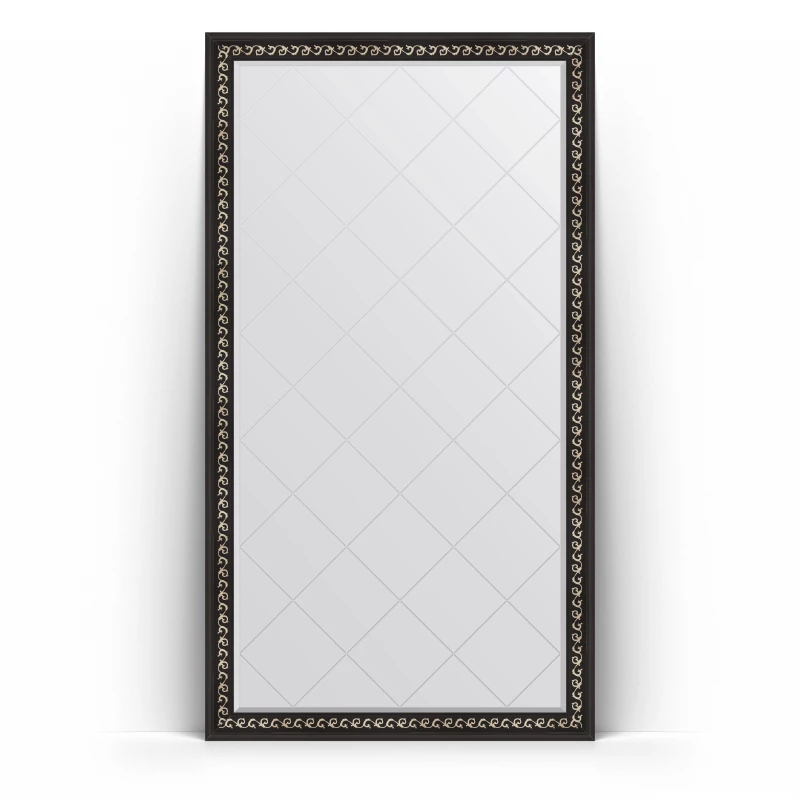 Зеркало напольное 110x199 см черный ардеко Evoform Exclusive-G Floor BY 6348 