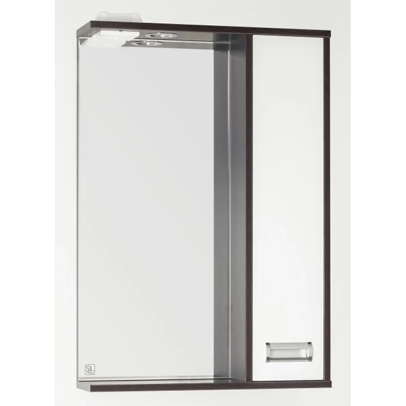Зеркальный шкаф 55x83 см венге/белый глянец Style Line Панда Стиль ЛС-00000087