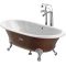 Чугунная ванна 170x85 см с противоскользящим покрытием Roca Newcast Copper 233650008 - 2