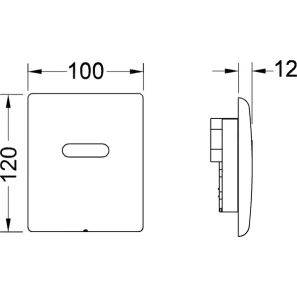 Изображение товара система электронного управления смывом писсуара, питание от батарей 6в tece teceplanus белый матовый 9242354