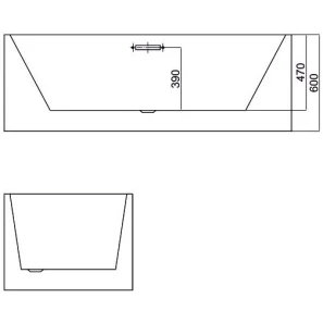 Изображение товара акриловая ванна 178,5x80 см black & white swan 107sb85