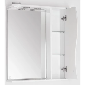 Изображение товара зеркальный шкаф 65x83 см белый глянец style line амелия лс-00000013