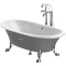 Чугунная ванна 170x85 см с противоскользящим покрытием Roca Newcast Gray 233650000 - 8