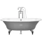 Чугунная ванна 170x85 см с противоскользящим покрытием Roca Newcast Gray 233650000 - 11