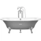 Чугунная ванна 170x85 см с противоскользящим покрытием Roca Newcast Gray 233650000 - 4