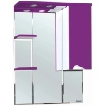 Изображение товара зеркальный шкаф 75x100,3 см фиолетовый глянец/белый глянец r bellezza эйфория 4619113001413